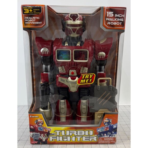 CYBOTRONiX Turbo Fighter Red Attack Robot 15” Mars Autotron New NOS - Picture 1 of 7